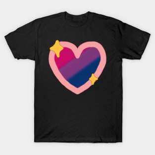 bi sparkle heart T-Shirt